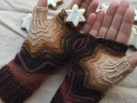 knitting-and-so-on Zimtstern Fingerless Gloves